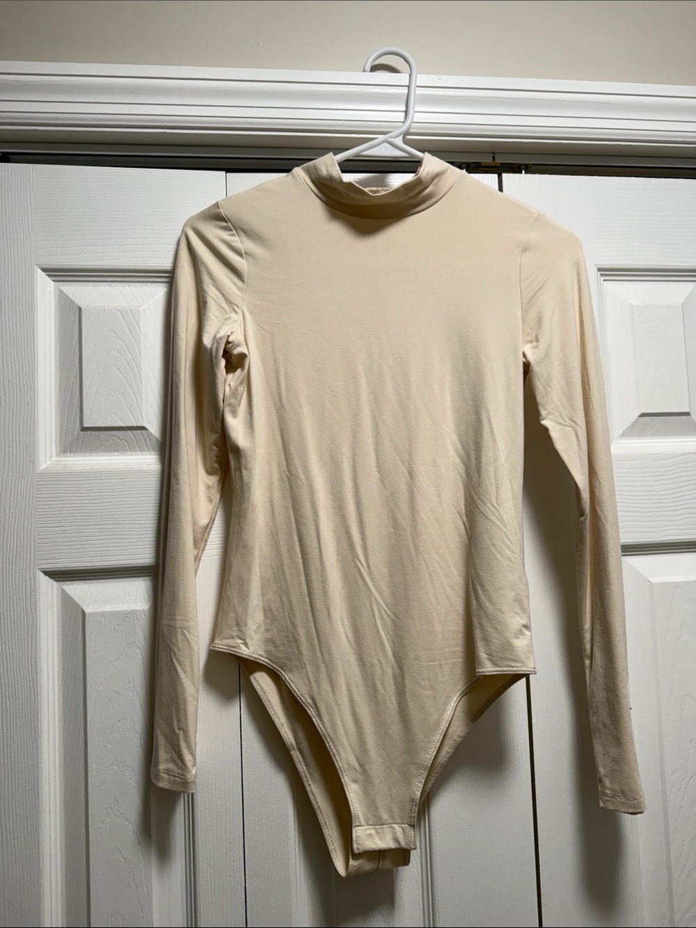 a new day Cream Long Sleeve Mock Neck Bodysuit